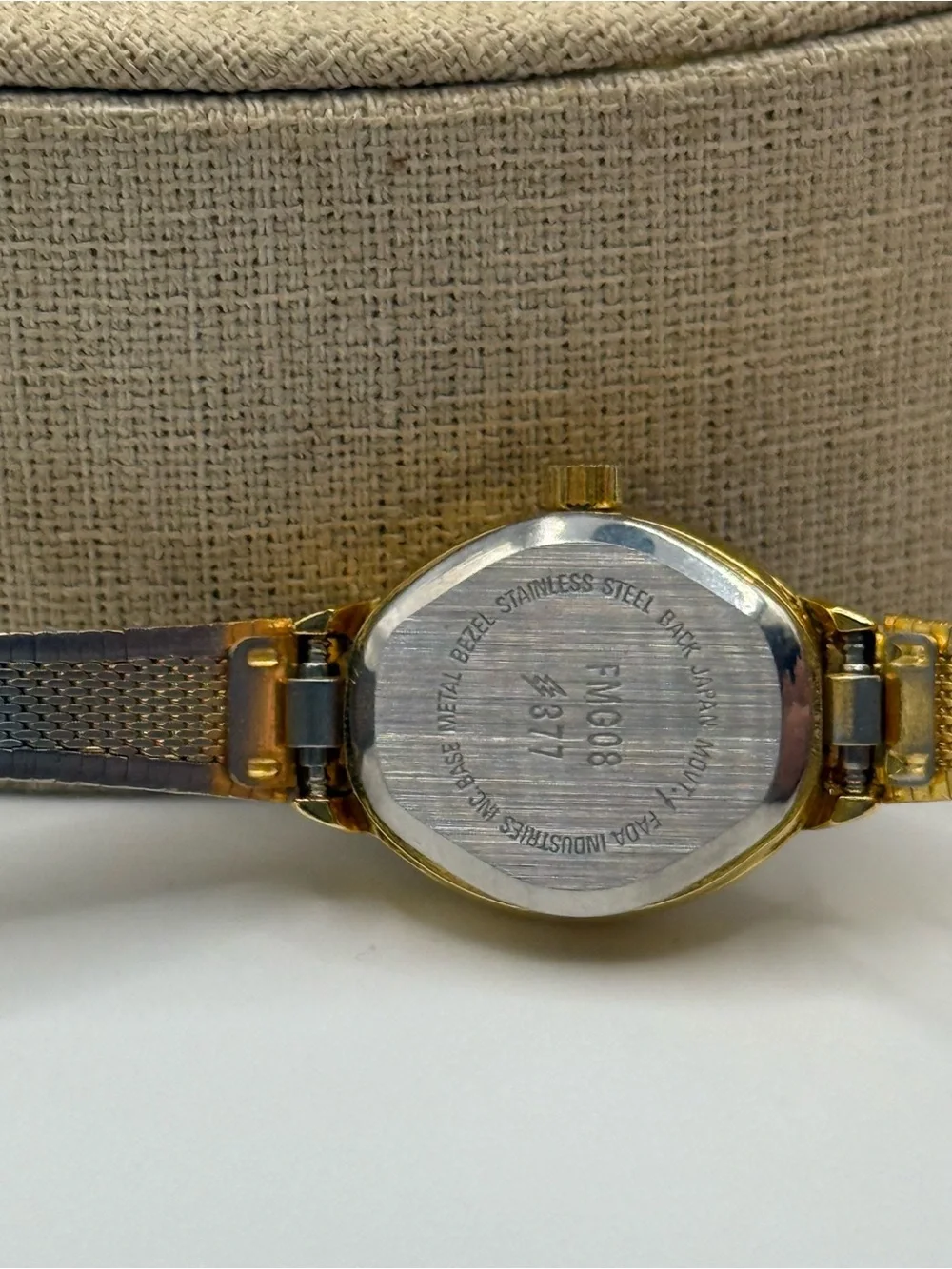 Vintage Citano Gold-tone Women's Quartz Dress Watch with Black Dial